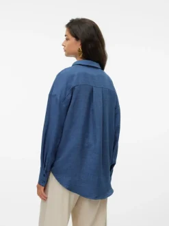 Melaney Queeny Skjorte, Dark Denim, L