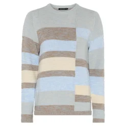 Melange Mix Striktrøje, Light Blue Melange, L