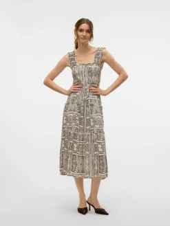 Menny Smock Kjole, Oatmeal, L