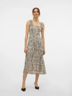 Menny Smock Kjole, Oatmeal, L