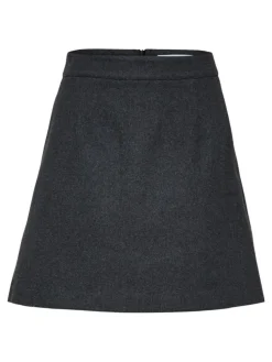 Mercy-Ula Mini Nederdel, Dark Grey Melange, 40