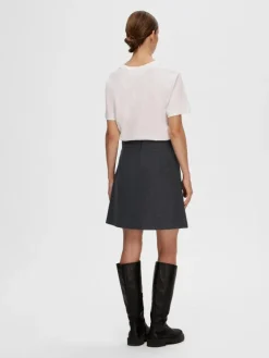 Mercy-Ula Mini Nederdel, Dark Grey Melange, 40