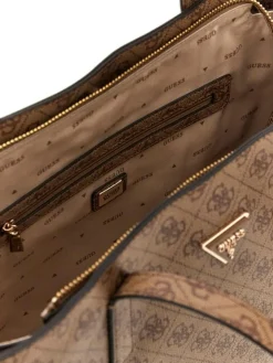 Meridan II Girlfriend Tote Bag, Latte Logo