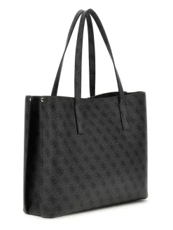 Meridan II Girlfriend Tote Bag, Coal Logo