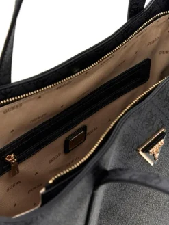 Meridan II Girlfriend Tote Bag, Coal Logo