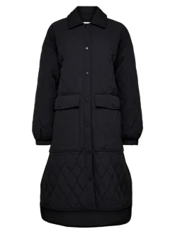 Mia Quiltet Frakke, Sort, 38