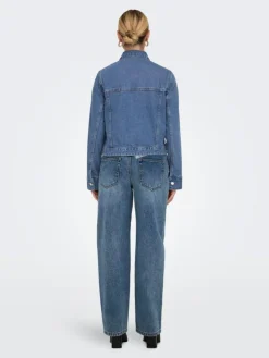 Mica Pocket Denimjakke, Medium Blue Denim, M