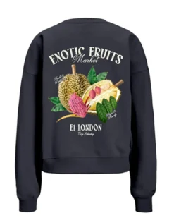 Mila Crew Sweatshirt, Dark Shadow, S