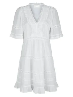 Milene S Voile Kjole, White, 42
