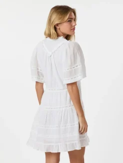 Milene S Voile Kjole, White, 42