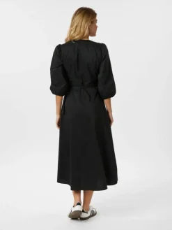 Minga Poplin Kjole, Black, 34