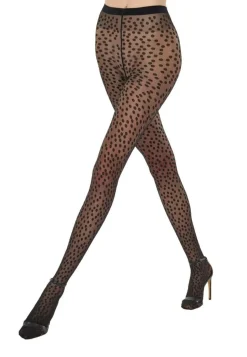 Mini Dot Tights, Black, L
