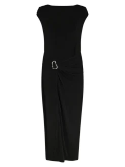 Minja Drapy Kjole, Black, 34