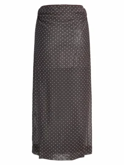 Minna Mesh Nederdel, Seal Brown Dot, S