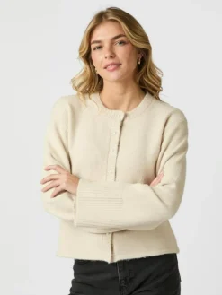 Mixie Knit Cardigan, Ivory, 38