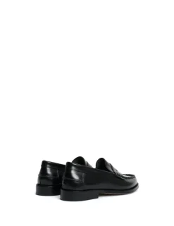 Moccasin Penny Loafers, Black, 37