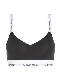 Modern Cotton Bralette, Black, XS