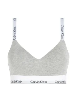 Modern Cotton Bralette, Grey Heather, XS