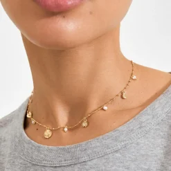 Mylan Halskæde, Gold Plated, 38+9 cm