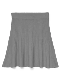 Nacy Skater Nederdel, Medium Grey Melange, M