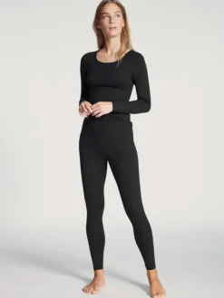Natural Comfort Leggings, Black, M