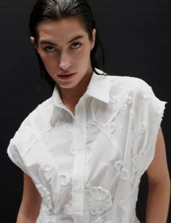 2ND Jamie Skjortekjole, Brilliant White, 42