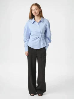 Neoella Flannel Skjorte, Light Blue, 40