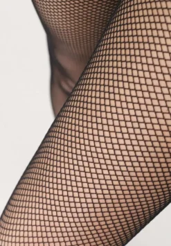 Net Tricot Tights, Sort, L/XL