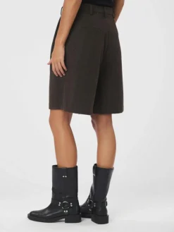 Nika Mini Check Shorts, Brown Melange, 38