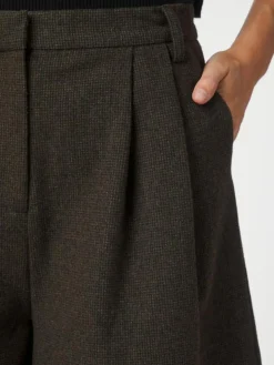 Nika Mini Check Shorts, Brown Melange, 38