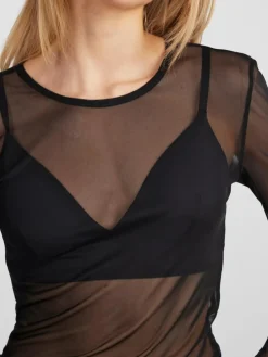 Ninni Mesh Bluse, Black, L
