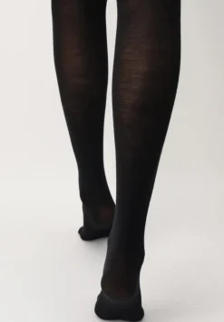 Nives Fine Wool Strømpebukser, Sort, L