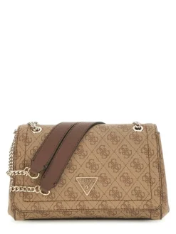 Noelle 4G Logo Crossbody, Latte Logo/Brown