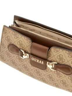 Nolana Crossbody, Latte Logo/Brown