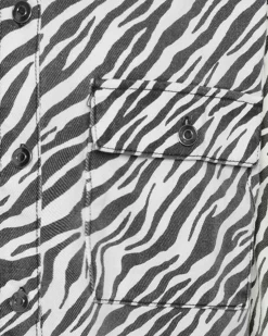 Noliana Zebra Denimskjorte, Black, 38