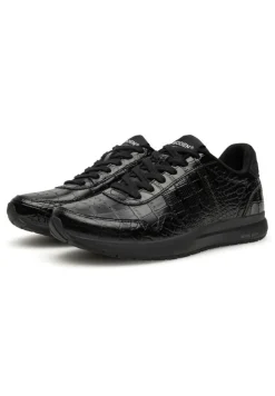 Nora Natural Soft Croco Sneakers, Black, 42