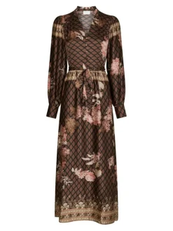 Nova Botanical Border Kjole, Black, 36