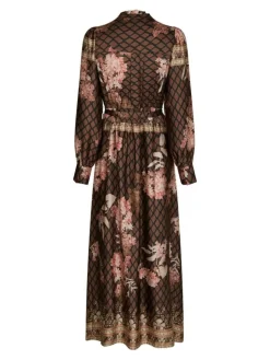 Nova Botanical Border Kjole, Black, 36