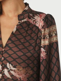 Nova Botanical Border Kjole, Black, 36