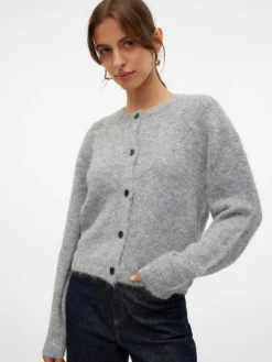 Novah Cardigan, Medium Grey Melange, L