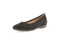 Nubuck Lavato Ballerinasko, Sort, 40.5