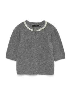 Ocean Cardigan, Medium Grey Melange, XL