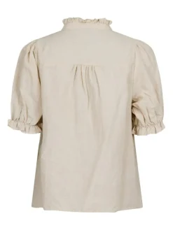 Odesa Linen Bluse, Sand, 36