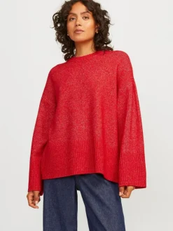 Ollie Oversize Striktrøje, Racing Red, XS