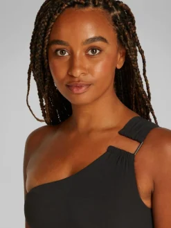 One Shoulder Badedragt, Black, M