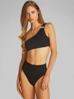 One Shoulder Bikinitop, Black, S