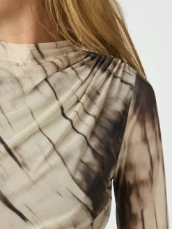 Onessa Faded Mesh Kjole, Dusty Brown, 40