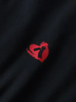 Organic Heavy Boxy T-shirt, Black, XS