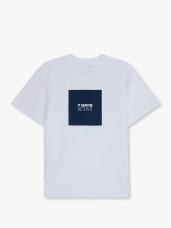 Organic Regular Box Logo T-shirt, Brilliant White, M