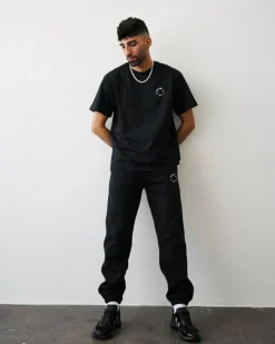 Organic Regular Sweatpants, Black, M